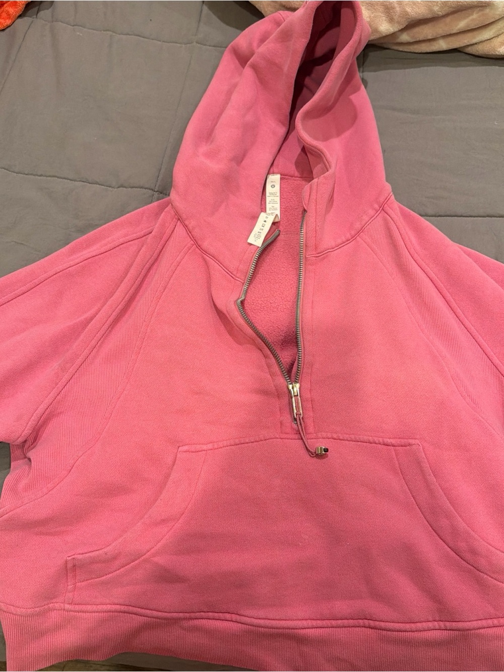 lululemon athletica Pink Half-Zip Hooded Sweatshirt